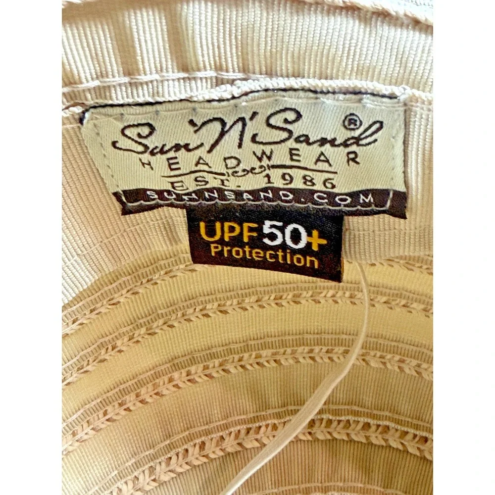 Sun N Sand Women's Wide Brim Sun Hat Tan UPF 50+